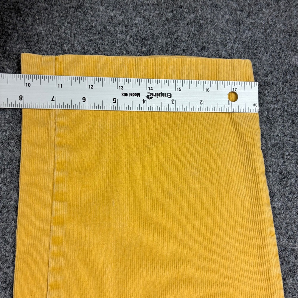 Vintage Prana Women Mustard Yellow Corduroy Straight Leg Pant 6 Boho Outdoor - Picture 6 of 10